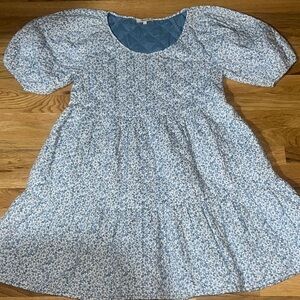 Madewell Women’s Floral Quilted Baby Doll Dress sz S